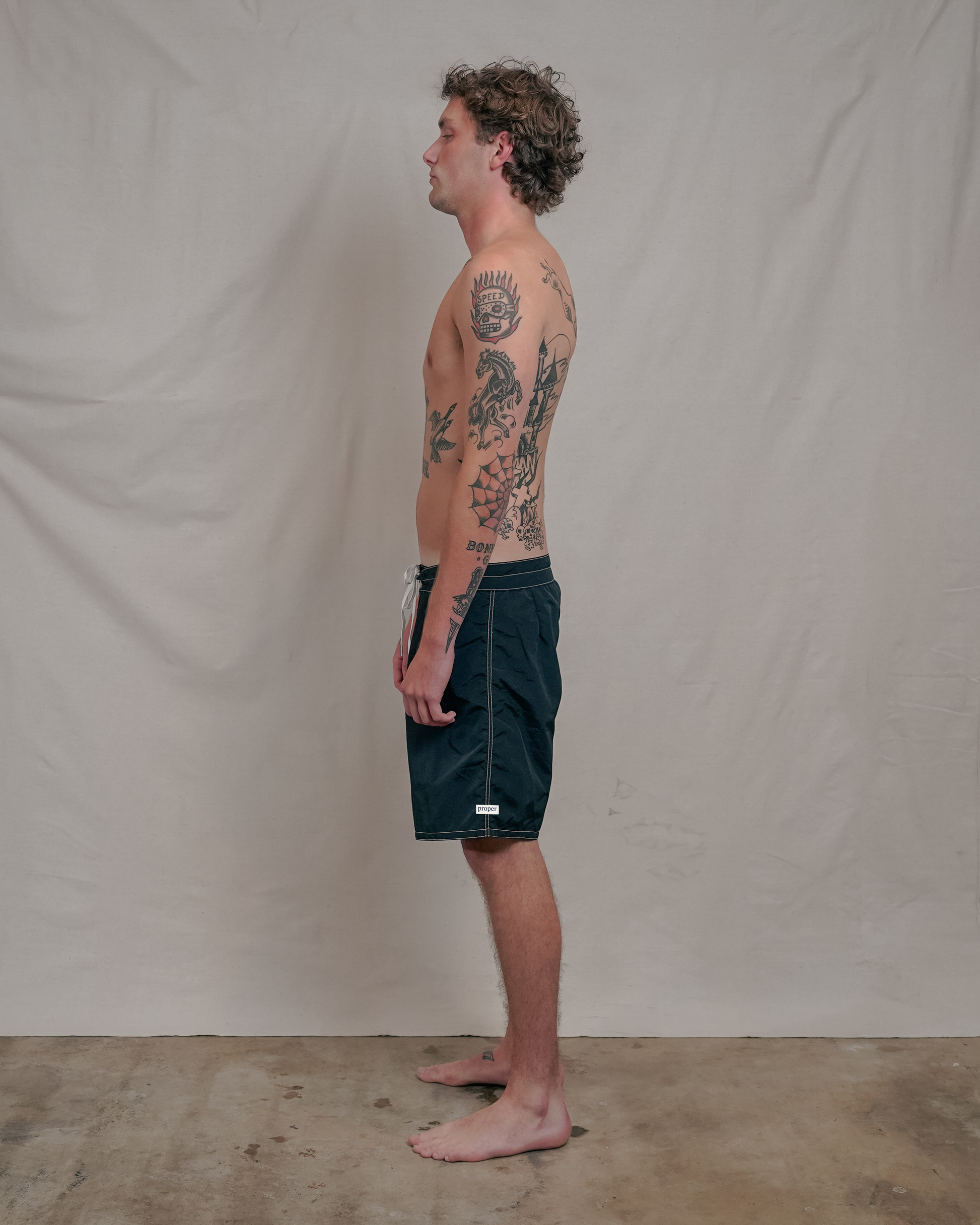 low tide boardshorts - black